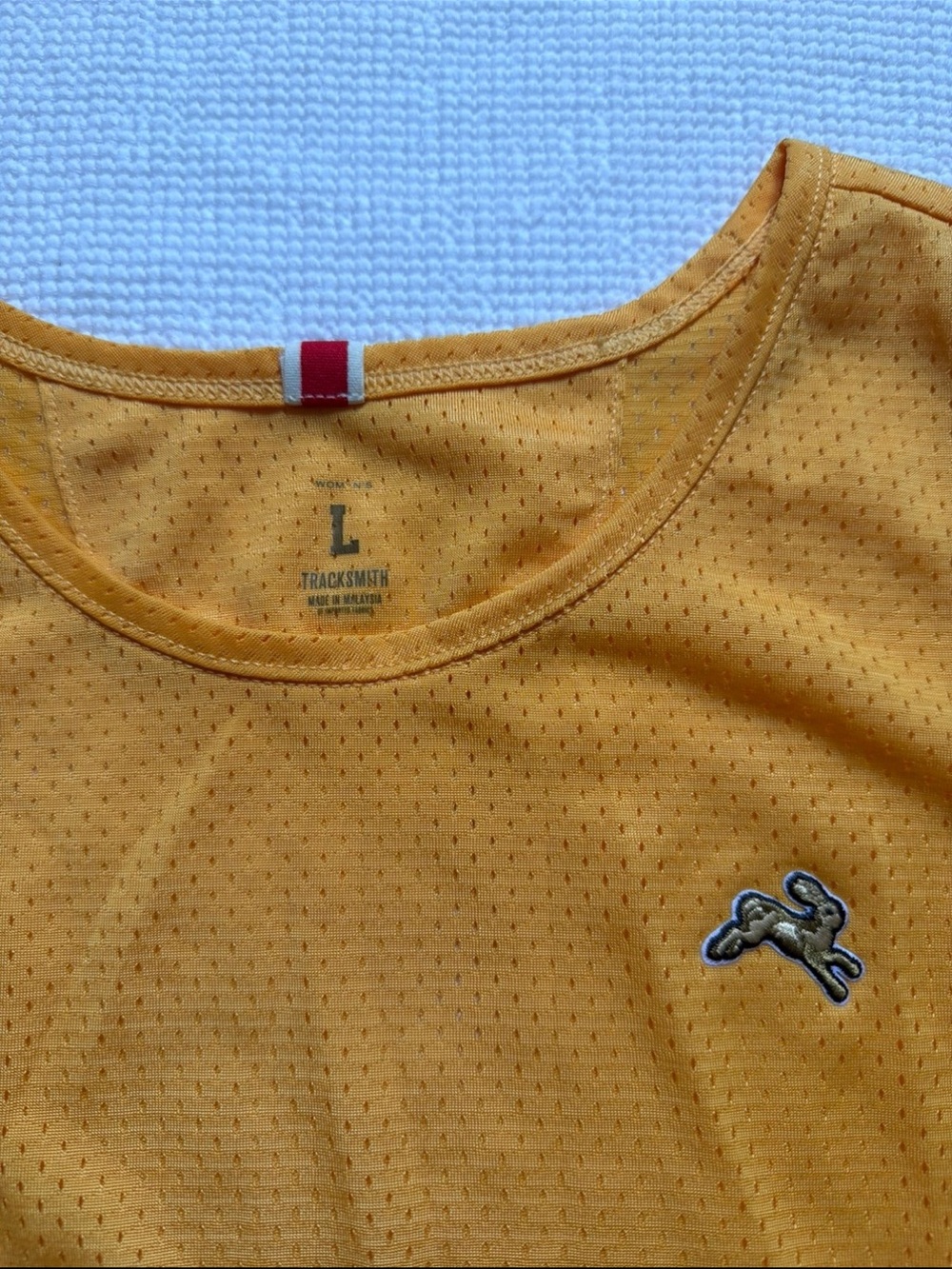 TrackSmith Yellow Mesh Crop Top - Picture 2 of 3
